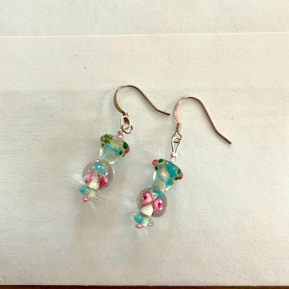 Glass Art Bead Earrings